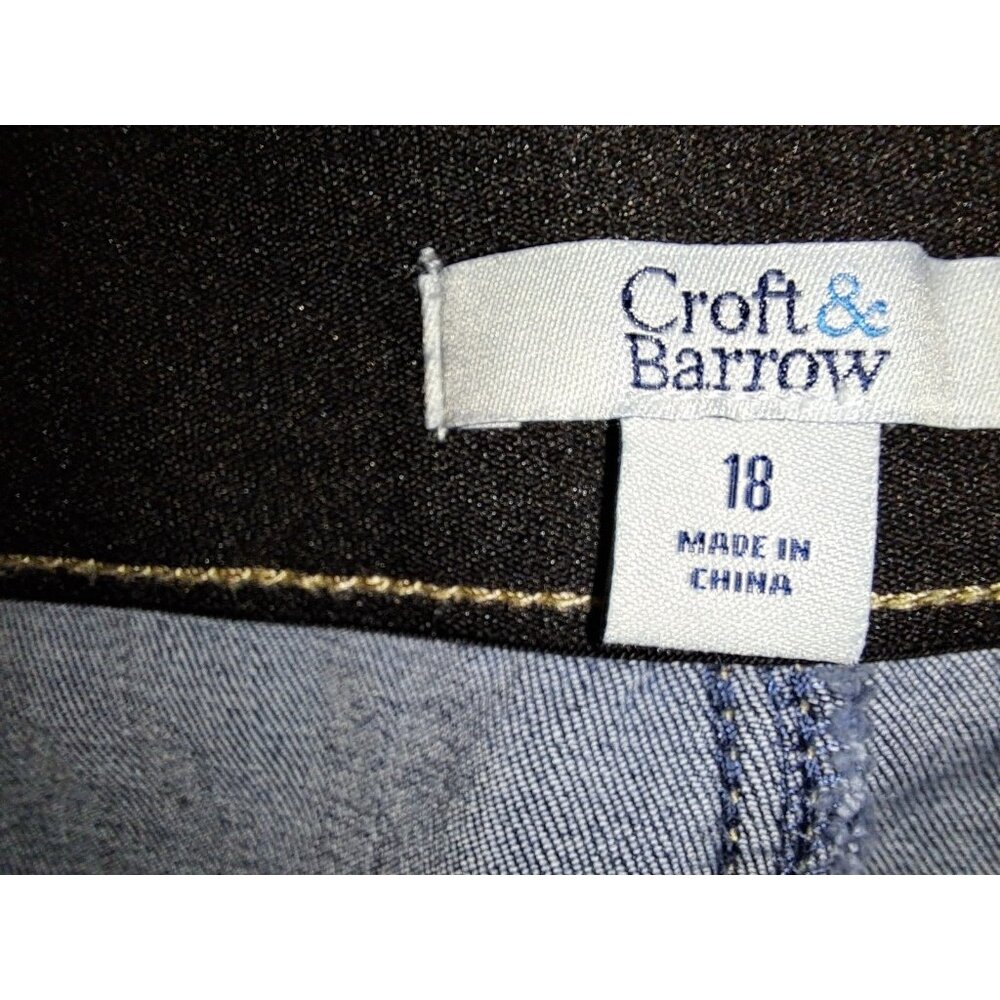 Croft & Barrow Denim Blue Jeans Women's 18 Girlfriend‎ Pull On Stretch NWT - Picture 6 of 11